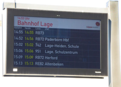 Echtzeit-Fahrgast-Informationssystem am Busbahnhof Lage