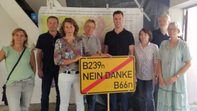 Vorstand der BI B239n-Nein danke mit Robin Wagener, MDB und Inga Kretschmar, Sprecherin der Grünen Lippe