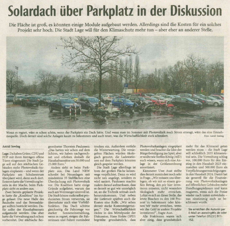LZ-10.1.2023 Photovoltaik Parkplatz Werreanger